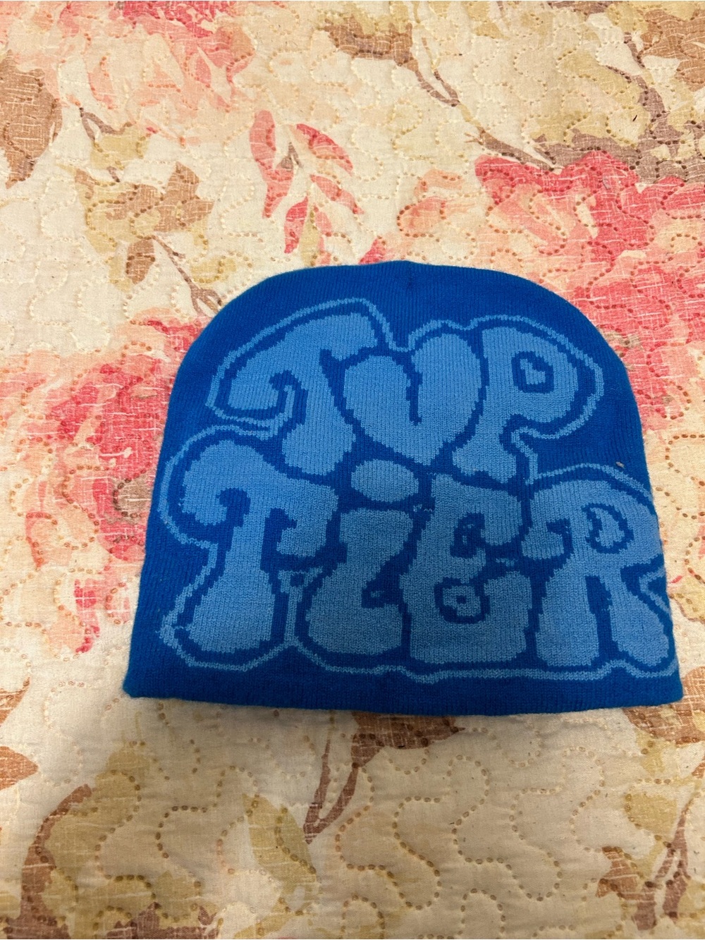 SHEIN Blue Graphic Knit Beanie - Picture 2 of 7